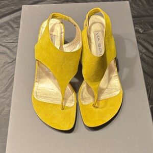 Via Spiga Mustard Yellow Women's Sandals